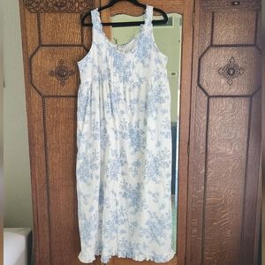 Laura Ashley cotton dress Med *spots